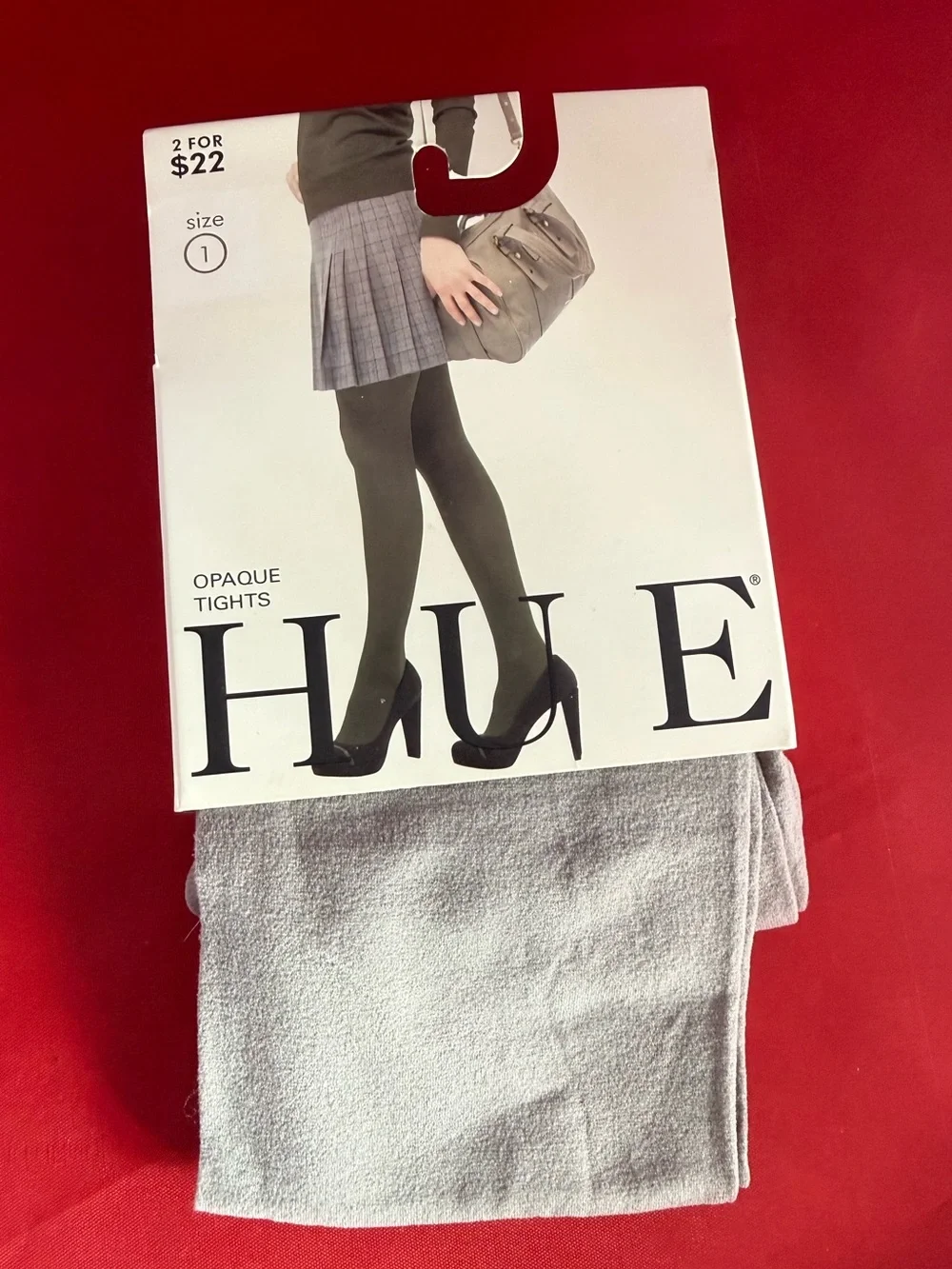 Opaque Gray Tights - Picture 1 of 2
